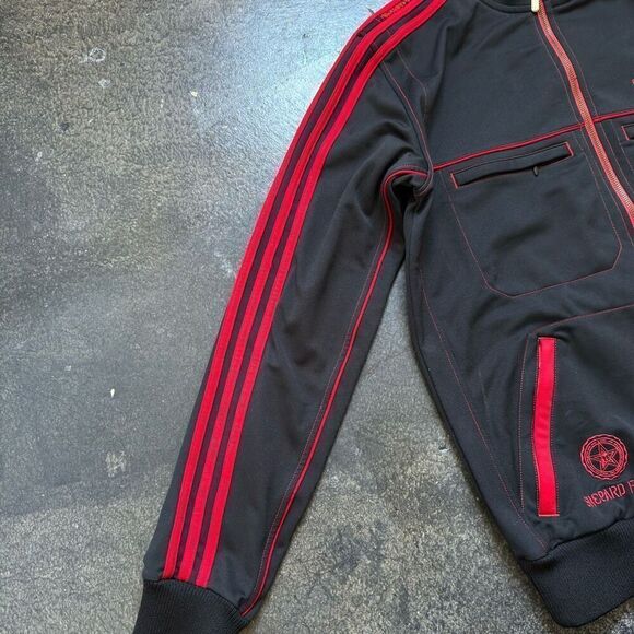 Adidas x Muhammad Ali x Shepherd Fairley Mens Ali Track Jacket Black Red Small - Picture 4 of 15